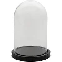 Clayre & Eef Cloche Ø 17x25 cm noir verre