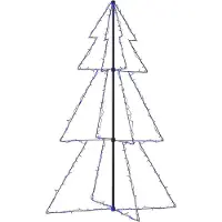 vidaXL Arbre de Noël cône 200 LED d'intérieur/d'extérieur 98x150 cm
