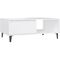 vidaXL Table basse blanche 90x60x35 cm Bois composite