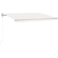 vidaXL Store automatique avec LED & capteur de vent 450x300 cm Crème