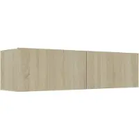 vidaXL Armoire TV Chêne Sonoma 120x30x30 cm Bois composite