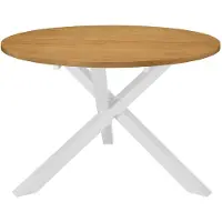 vidaXL Table de salle à manger blanche 120x75 cm MDF