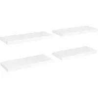 vidaXL Étagères murales flottantes 4 pcs blanc 60x23,5x3,8 cm MDF