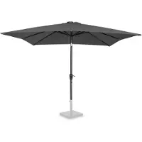 Vonroc Premium Parasol à manche Rosolina 280x280cm - Housse de protection incluse - Parasol carré - Inclinable - Toile résistante aux UV - Gris