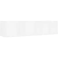 vidaXL Étagère murale à CD Blanc 75x18x18 cm Bois d'ingénierie