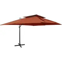 vidaXL Parasol ampli avec aération Terrakotta-Rouge 400x300 cm
