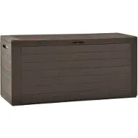 vidaXL Coffre de jardin brun 116x44x55 cm