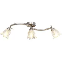 vidaXL -Deckenlampe mit Glas -Tulpe -verdrängten Kapuzen 3xe14 transparent
