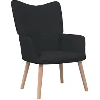 vidaXL Fauteuil relax noir tissu