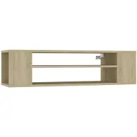 vidaXL Armoire TV suspendue Chêne Sonoma 100x30x26,5 cm Matériau dérivé du bois