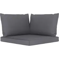 vidaXL Coussins de palette lot de 3 anthracite tissu oxford
