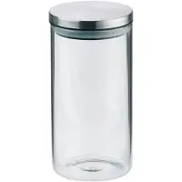 kela Boîte à provisions Baker 1,1L verre avec couvercle en acier inoxydable