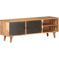 vidaXL Armoire TV 115x30x39 cm en bois massif d'acacia