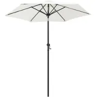 vidaXL Parasol 200x224 cm Aluminiumsand weiß