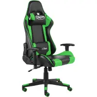 vidaXL Chaise de jeu Pivotante Vert PVC