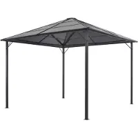 vidaXL Tonnelle avec toit Aluminium 3x3 m Anthracite