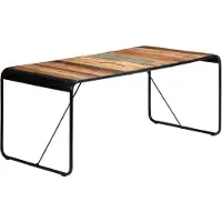 vidaXL Table de salle à manger 180x90x76 cm Vieux bois massif
