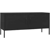 vidaXL Armoire TV noire 105x35x50 cm Acier