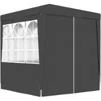 vidaXL Tente de réception et parois latérales 2x2 m Anthracite 90 g/m²