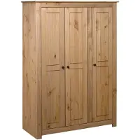 vidaXL Garde-robe à 3 portes 118x50x171,5 cm Pin Assortiment Panama