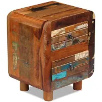 vidaXL Table de chevet Bois de récupération massif 43x33x51 cm