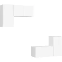 vidaXL Ensemble de 4 armoires TV blanc en bois composite
