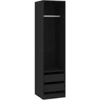 vidaXL Armoire avec tiroirs noir 50x50x200cm bois composite