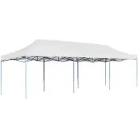 vidaXL Tente de réception Pop-Up pliable 3 x 9 m blanche