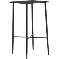 vidaXL Bartisch Schwarz 60 x 60 x 111 cm MDF