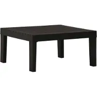 vidaXL Table de jardin Lounge plastique gris