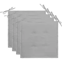 vidaXL Coussins de chaise de jardin lot de 4 gris 40x40x4 cm