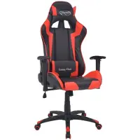 vidaXL Chaise de bureau Gaming inclinable Similicuir rouge