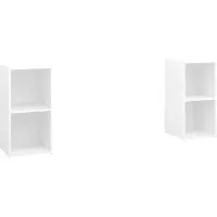 vidaXL Armoires TV 2 pcs. Blanc 72x35x36,5 cm Bois composite