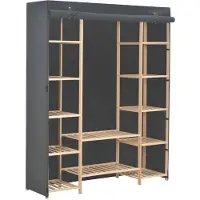 vidaXL Kleiderschrank Grau 135 x 40 x 170 cm Stoff