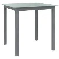 vidaXL Table de jardin en aluminium 80 x 74 x 80 cm Gris clair