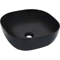 vidaXL Lavabo 42,5 x 42,5 x 14,5 cm Céramique noire