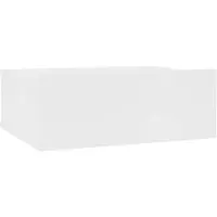 vidaXL Table de chevet flottante Blanc 40x30x15 cm Bois d'ingénierie