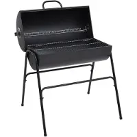 vidaXL Grillfett mit 2 Kochgrillen 80x95x90 cm Stahl schwarz