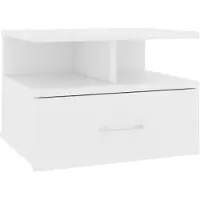 vidaXL Table de chevet flottante Blanc 40x31x27 cm Bois d'ingénierie