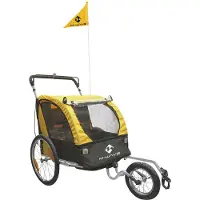 M-Wave Stalwart 3 In 1 Junior Bike Trailer Jaune,Noir Max 32 kg Garçon