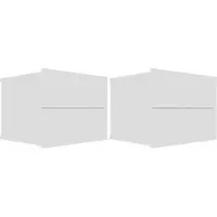 vidaXL Tables de chevet 2 pcs Blanc 40x30x30 cm Bois d'ingénierie