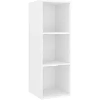 vidaXL Meuble TV mural blanc 37x37x107 cm Bois composite