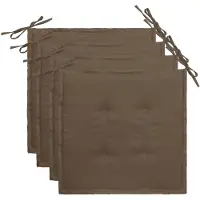 vidaXL Coussins de chaise jardin lot de 4 taupe 40x40x4cm tissu oxford