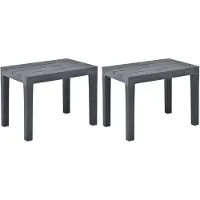 vidaXL Bancs de jardin 2 pcs. Anthracite Plastique