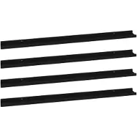 vidaXL Étagères murales 4 pcs Noir 115x9x3 cm