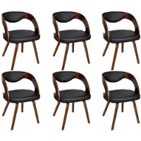 vidaXL Chaises de salle à manger 6 pcs. Marron similicuir