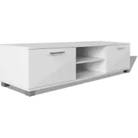 vidaXL Meuble TV Blanc brillant 120x40,5x35 cm