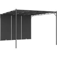 vidaXL Pavillon de jardin avec rideau latéral 4x3x2,25 m Anthracite
