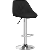vidaXL Tabouret de bar noir similicuir