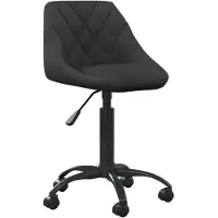 vidaXL Chaise de bureau noir velours
